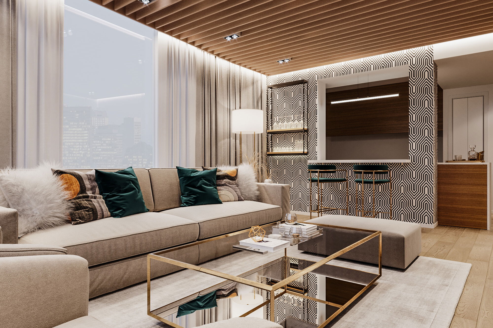 Modelo 3D Sala-Comedor del Diseñador en Línea 1