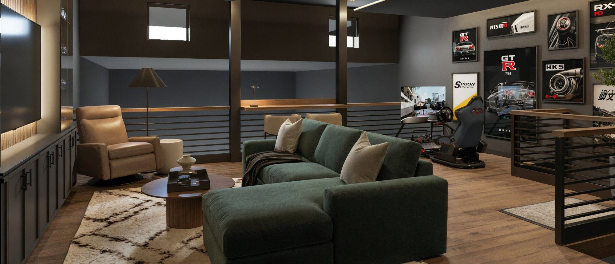 Modern Luxury Man Cave Lounge-Daniel After Rendering