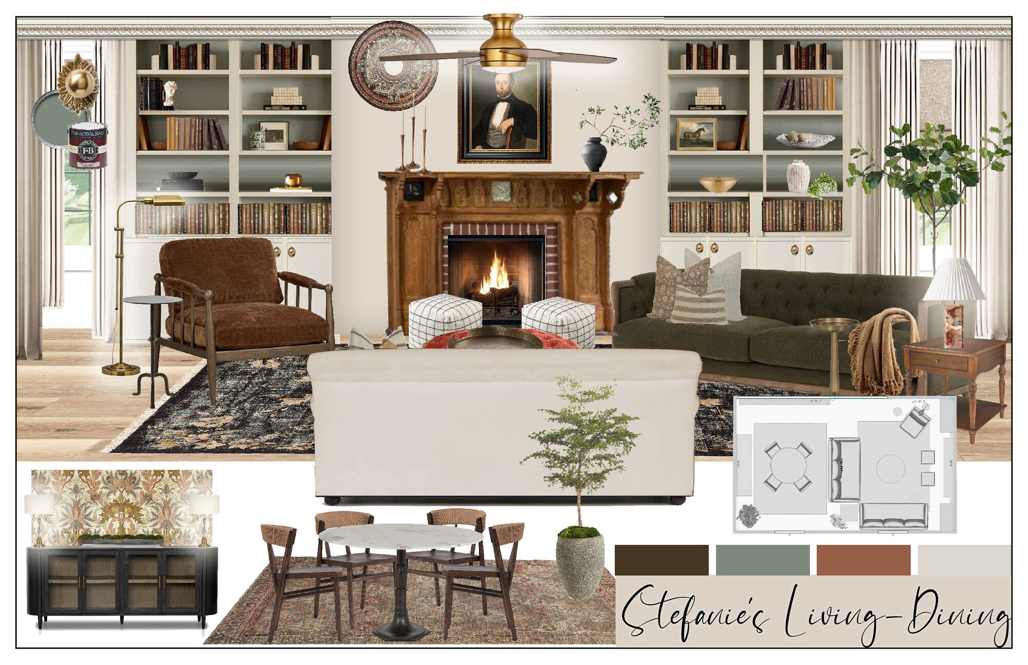 Online Designer Combined Living/Dining Interior Design Ideas