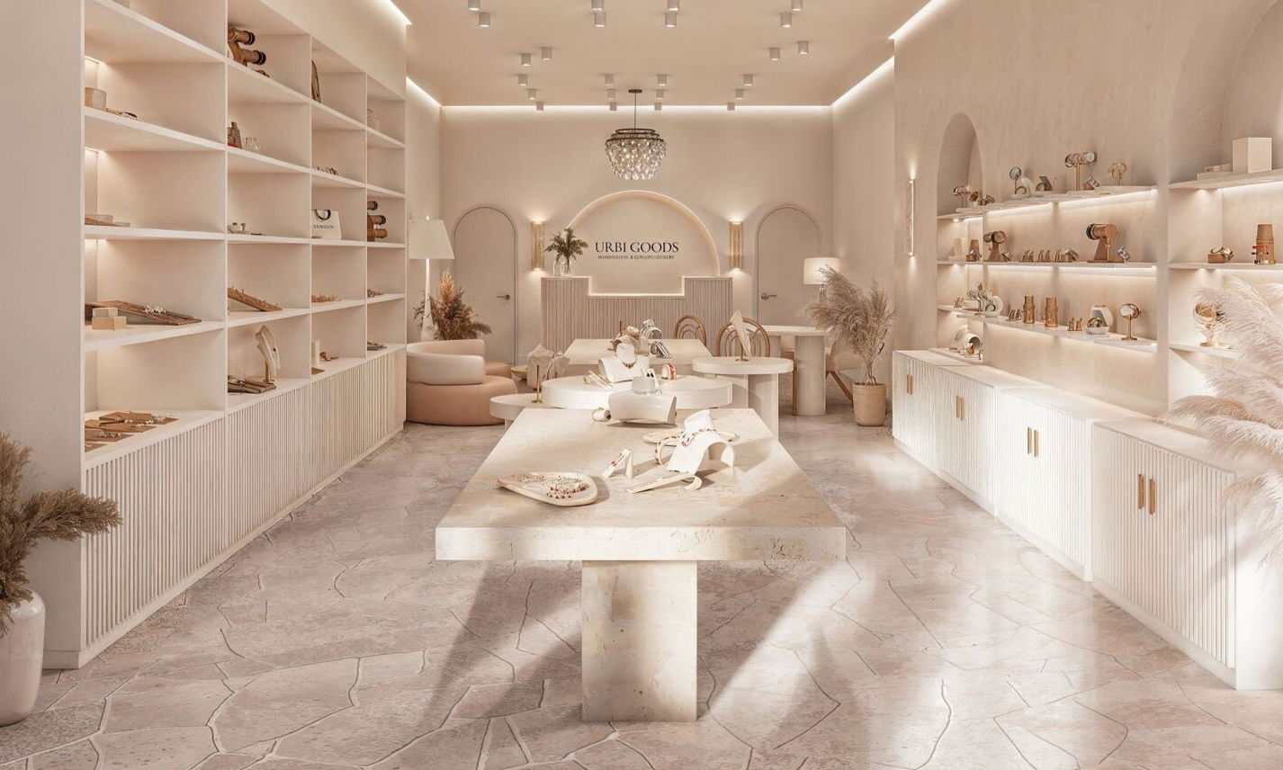 Chic & Inviting Jewelry Store Design