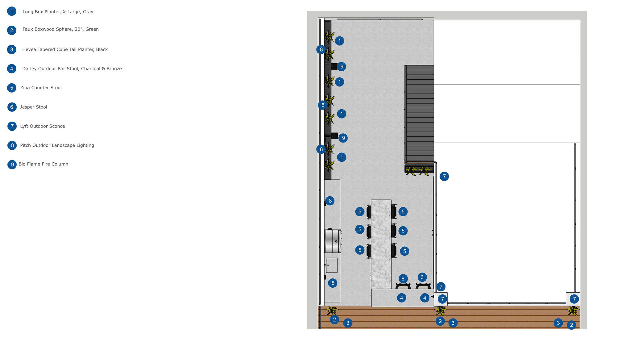 Online Designer Patio Floorplan