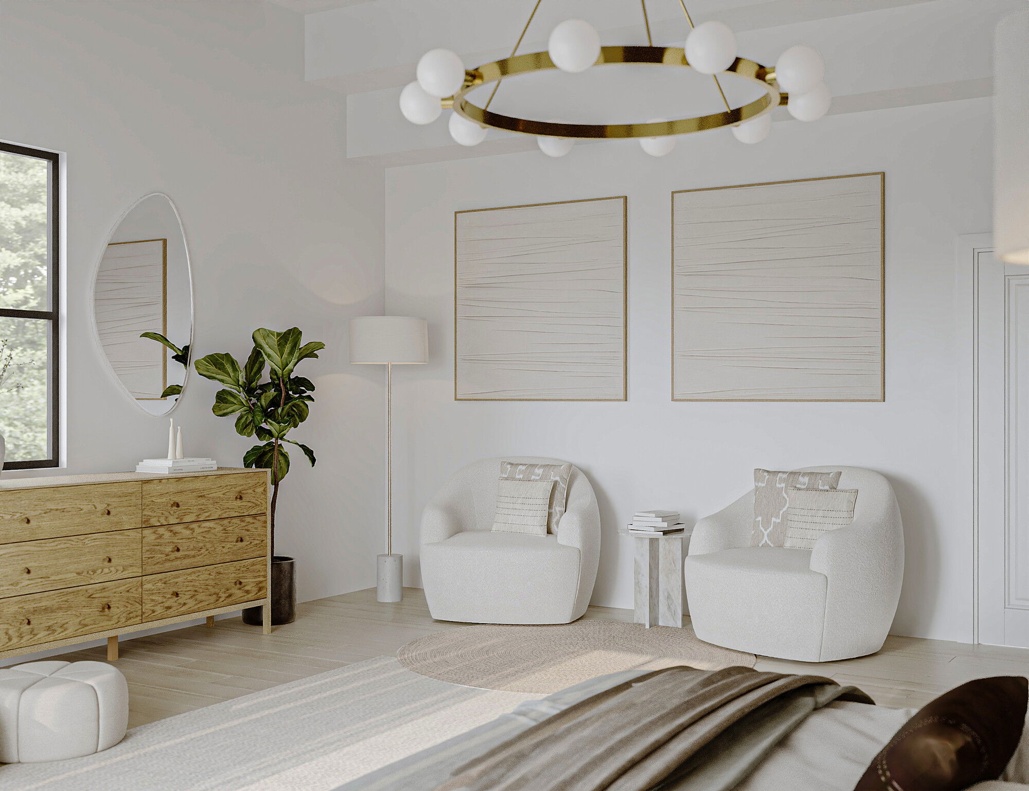 Online Designer Bedroom 3D Model 6