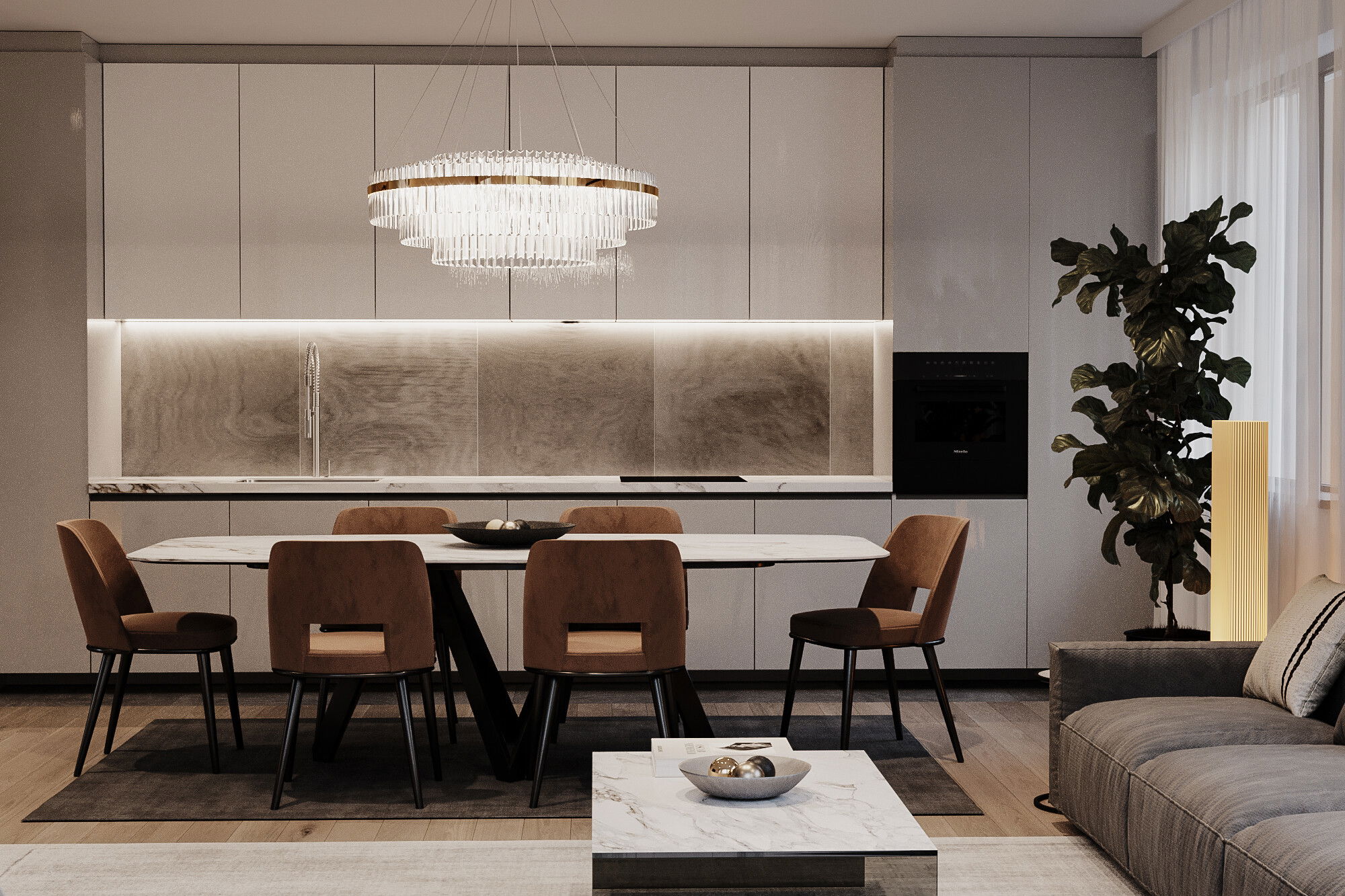 Modelo 3D Sala-Comedor del Diseñador en Línea 3