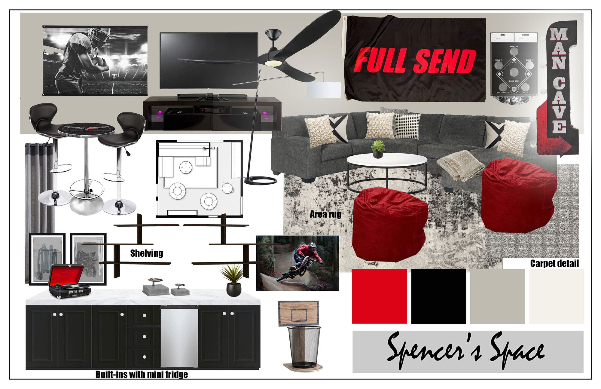 Ideas de diseño interior para sala de estar de diseñador en línea