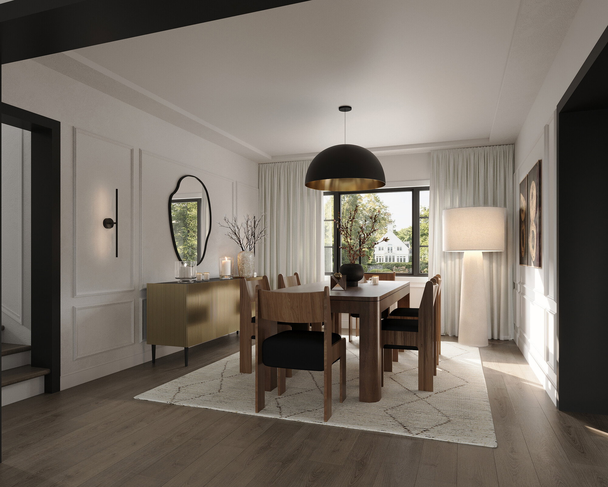 Online Designer Dining Room 3D Model 3