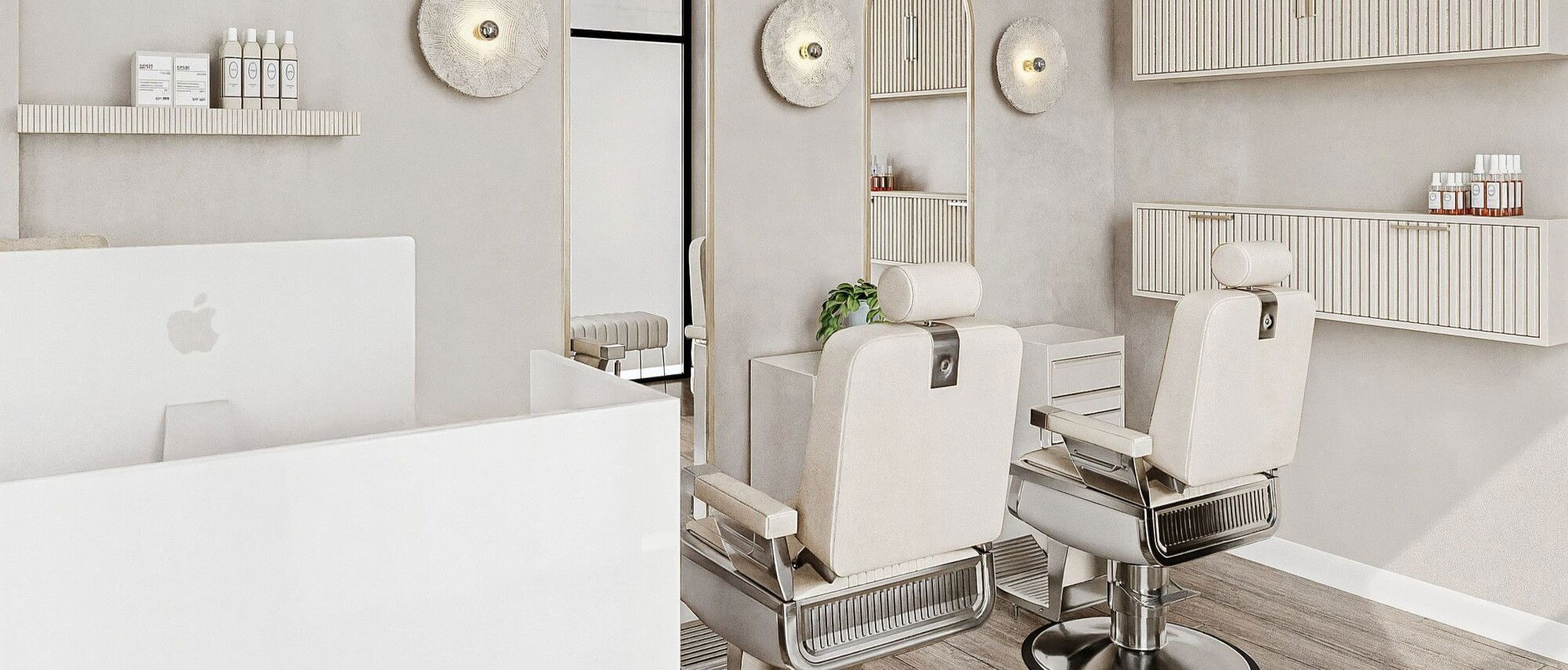Brow and Waxing Modern Boutique Design by affordable San Francisco interior designers