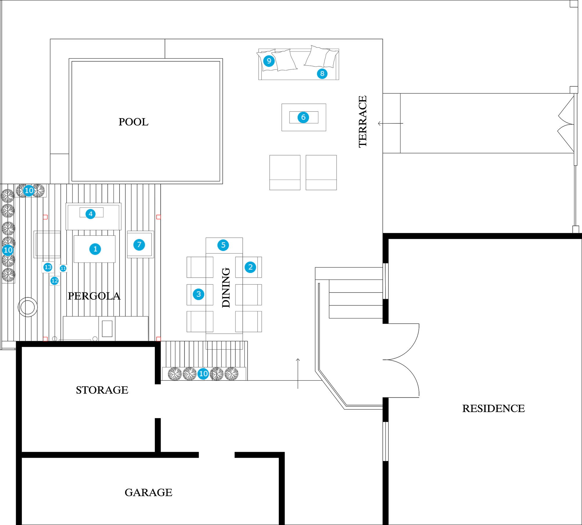 Online Designer Patio Floorplan