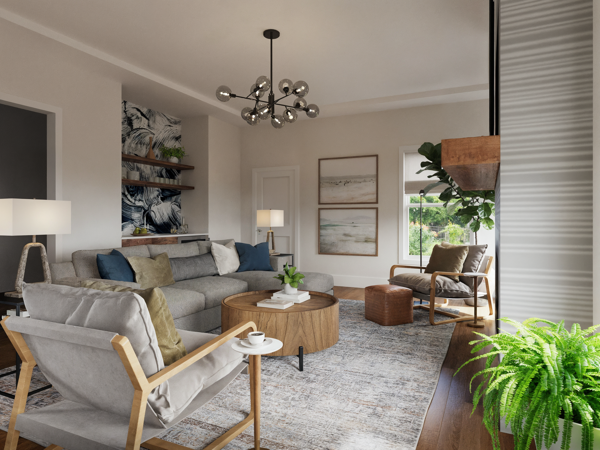 Online Designer Living Room 3D Model 3