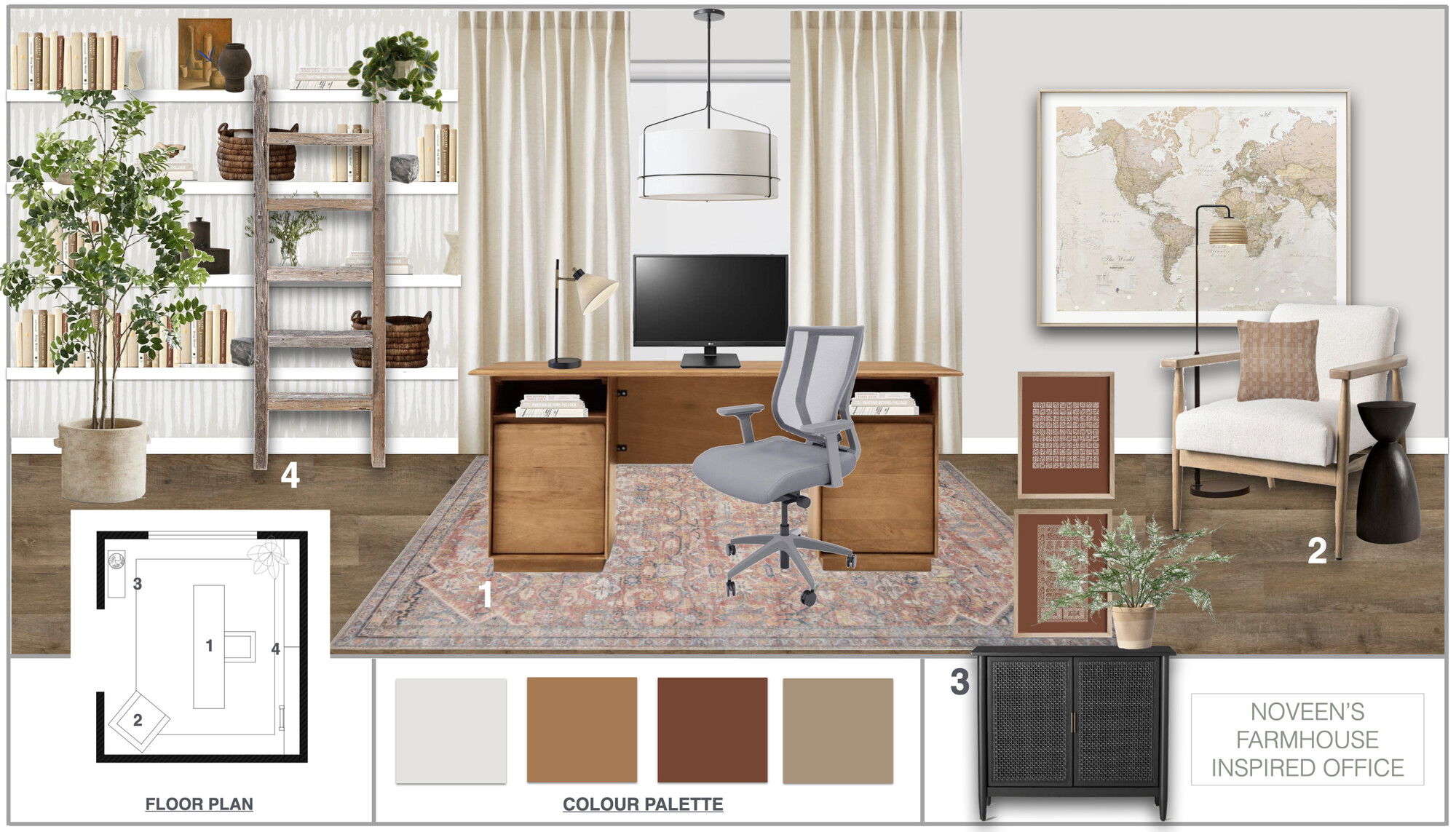 Ideas de diseño interior para hogar/oficina pequeña en línea
