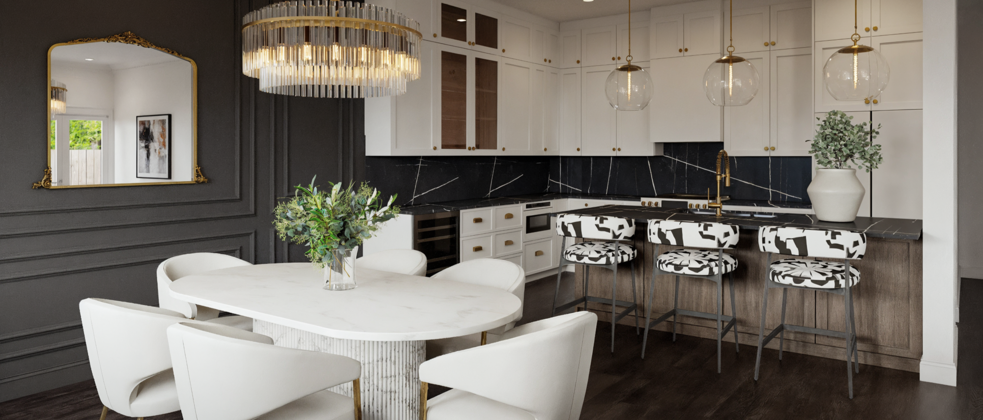 Modern Eclectic Home Design Transformation- After Rendering