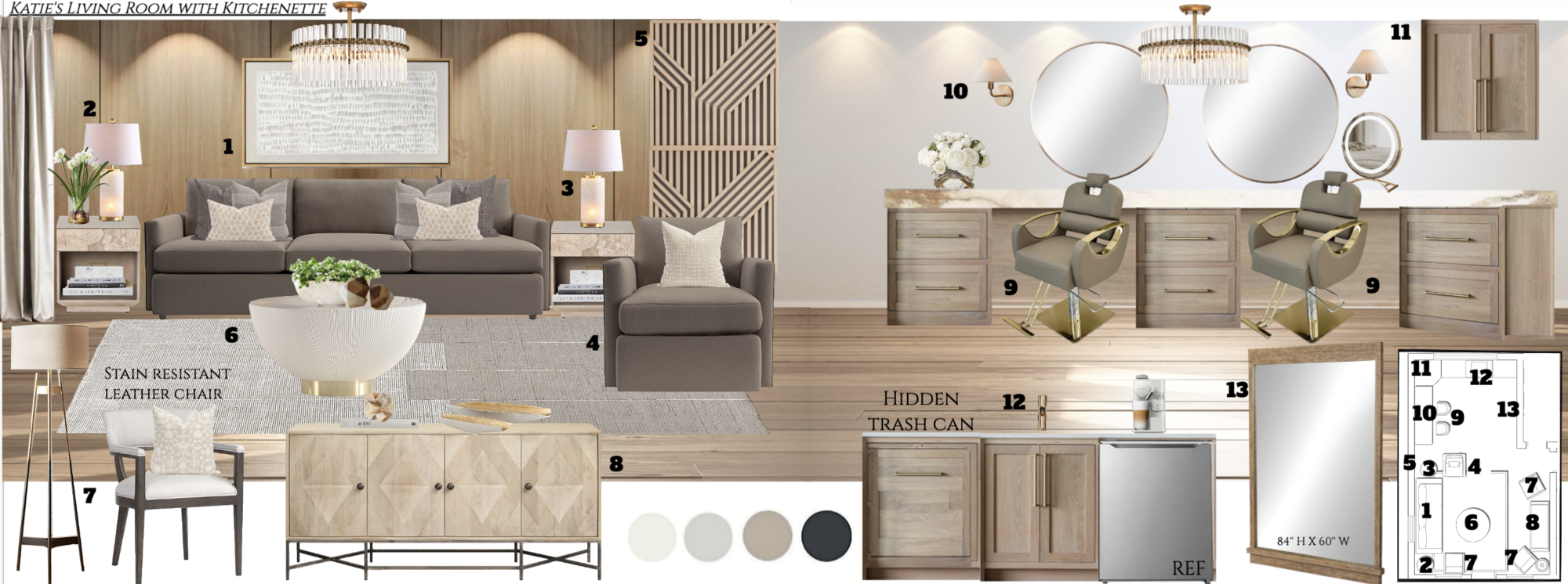 Online Designer Combined Living/Dining Interior Design Ideas