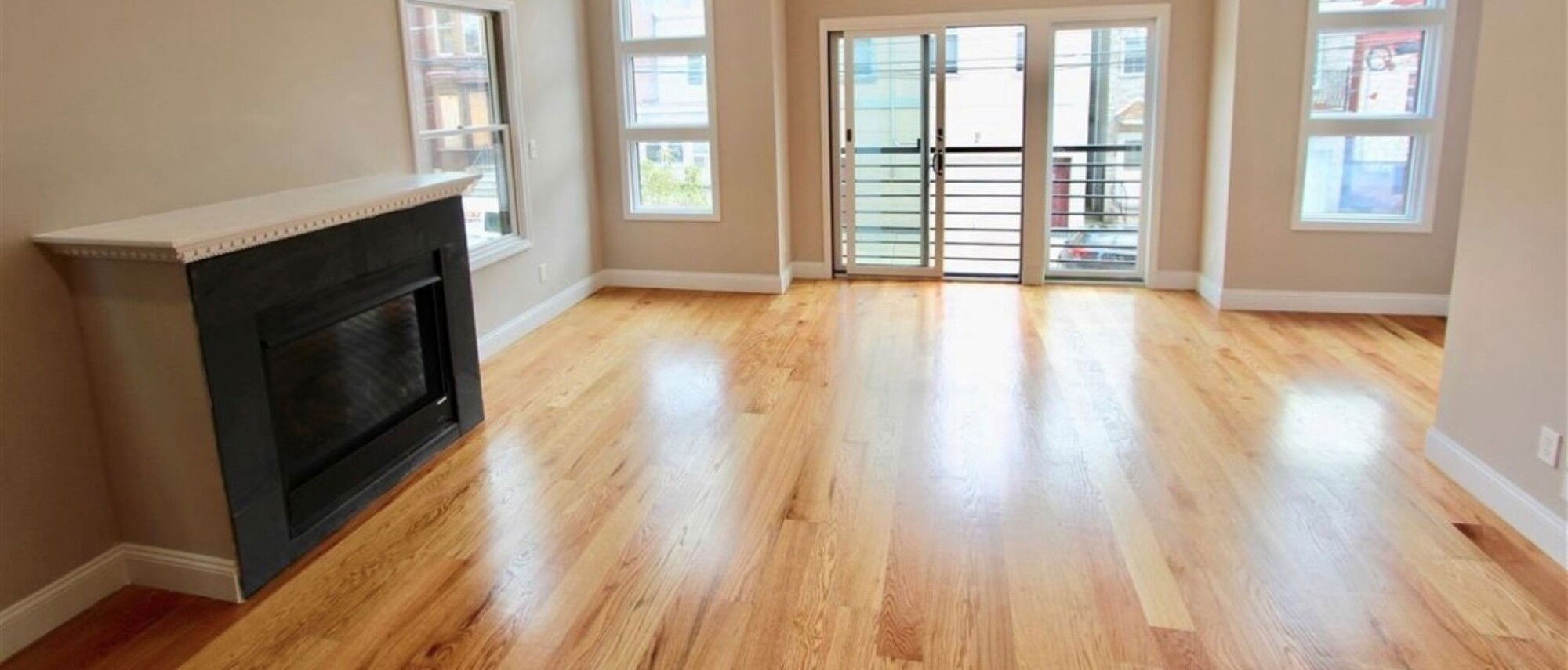 Emerald Green Accent Living Room Design- Before Photo