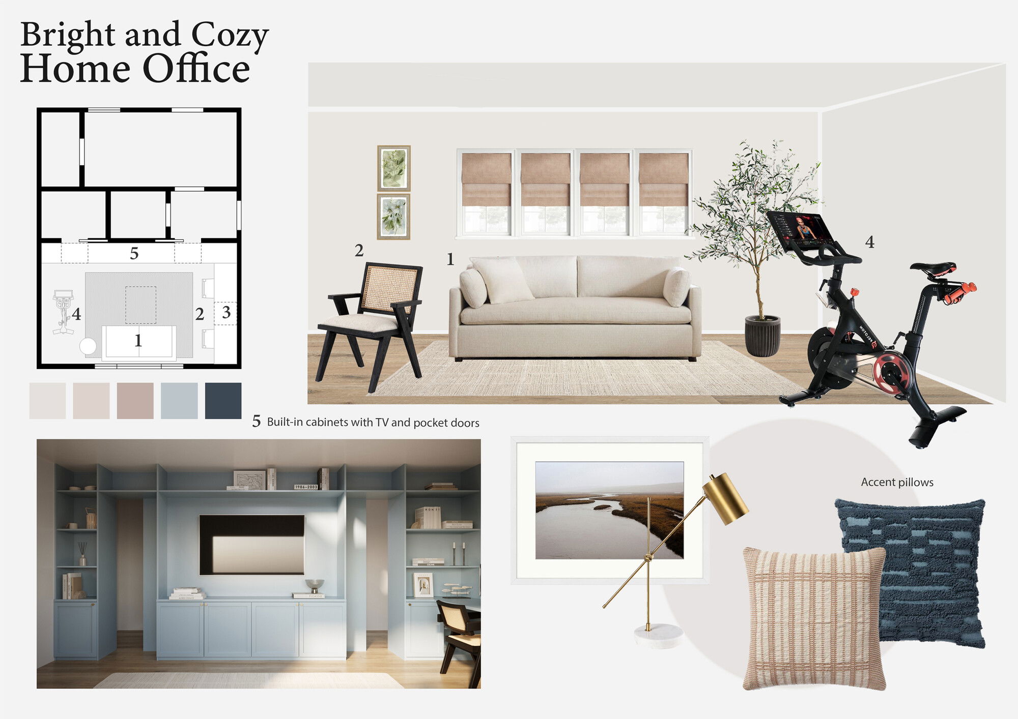 Ideas de diseño interior para hogar/oficina pequeña en línea