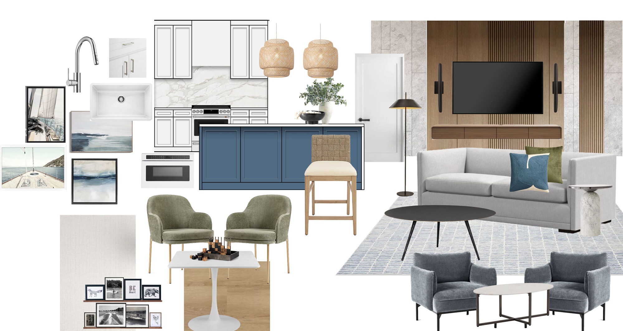 Online Designer Combined Living/Dining Interior Design Ideas