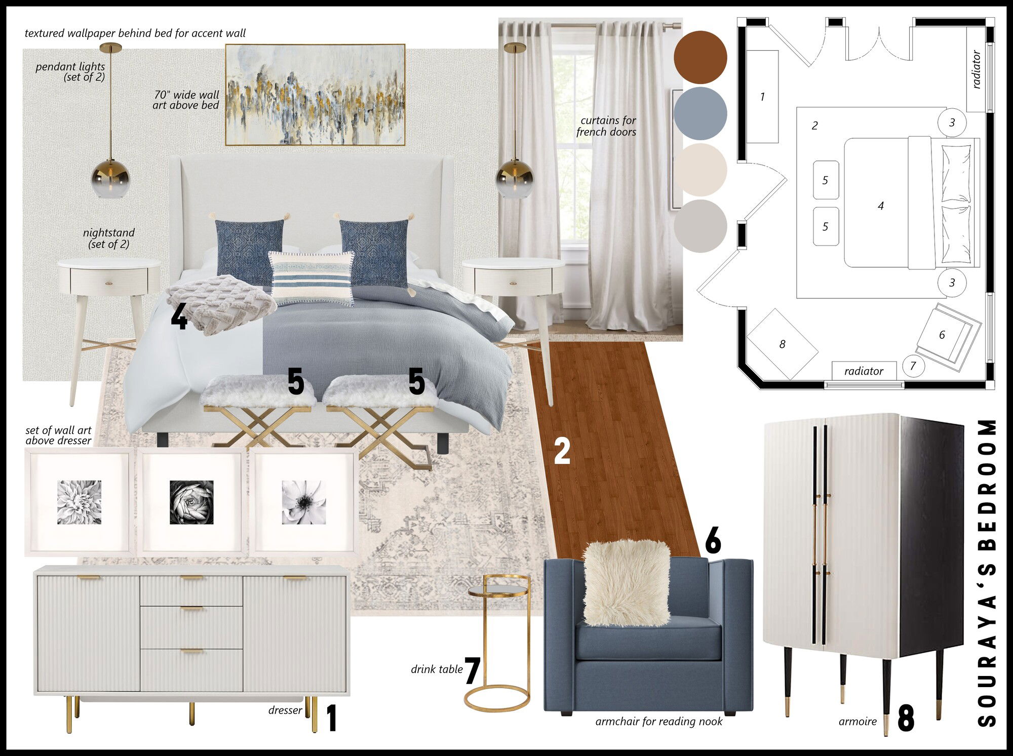 Ideas de diseño interior de dormitorio en línea