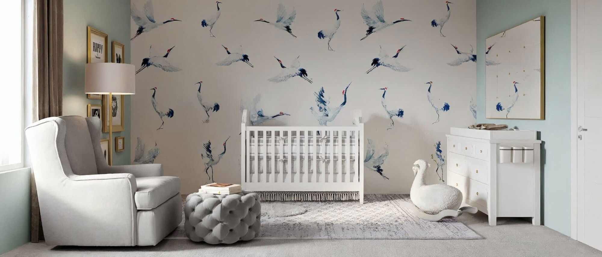 Neutral and Calming Nursery Design by affordable Dallas interior designers