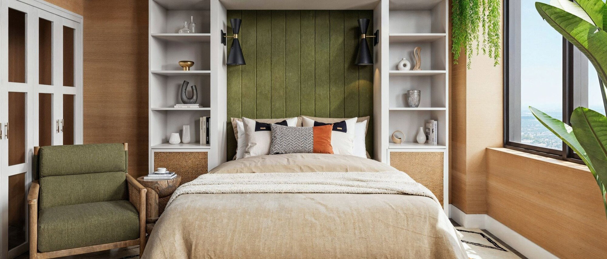 Elegant Modern Office & Guest Room Remodel by affordable Hamptons interior designers