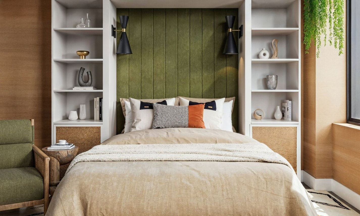 Elegant Modern Office & Guest Room Remodel by interior designers in New Jersey, New Jersey