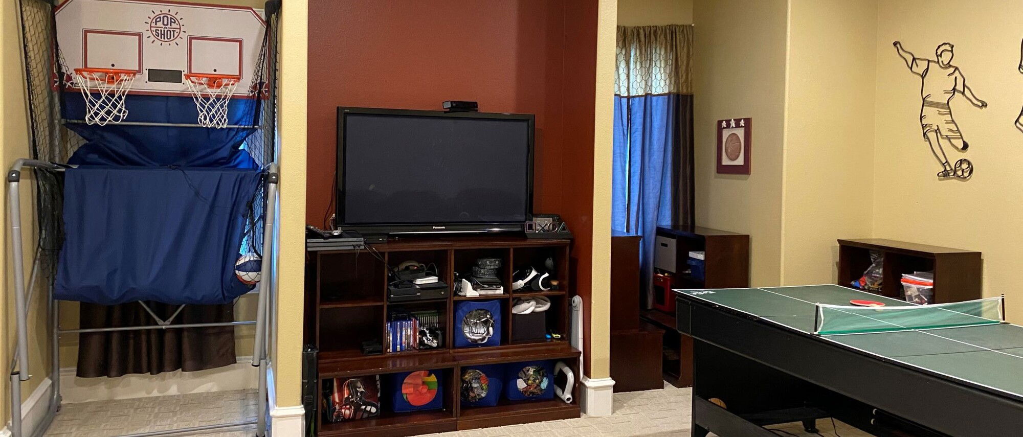 Family Fun Game Room Decor Idea- Before Photo