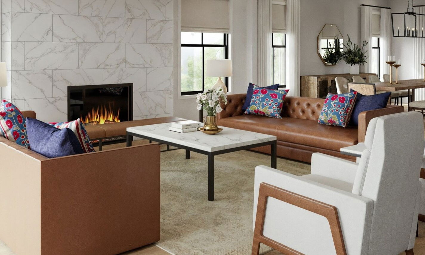 Contemporary Farmhouse with Indian Touches by affordable Colorado Springs interior designers