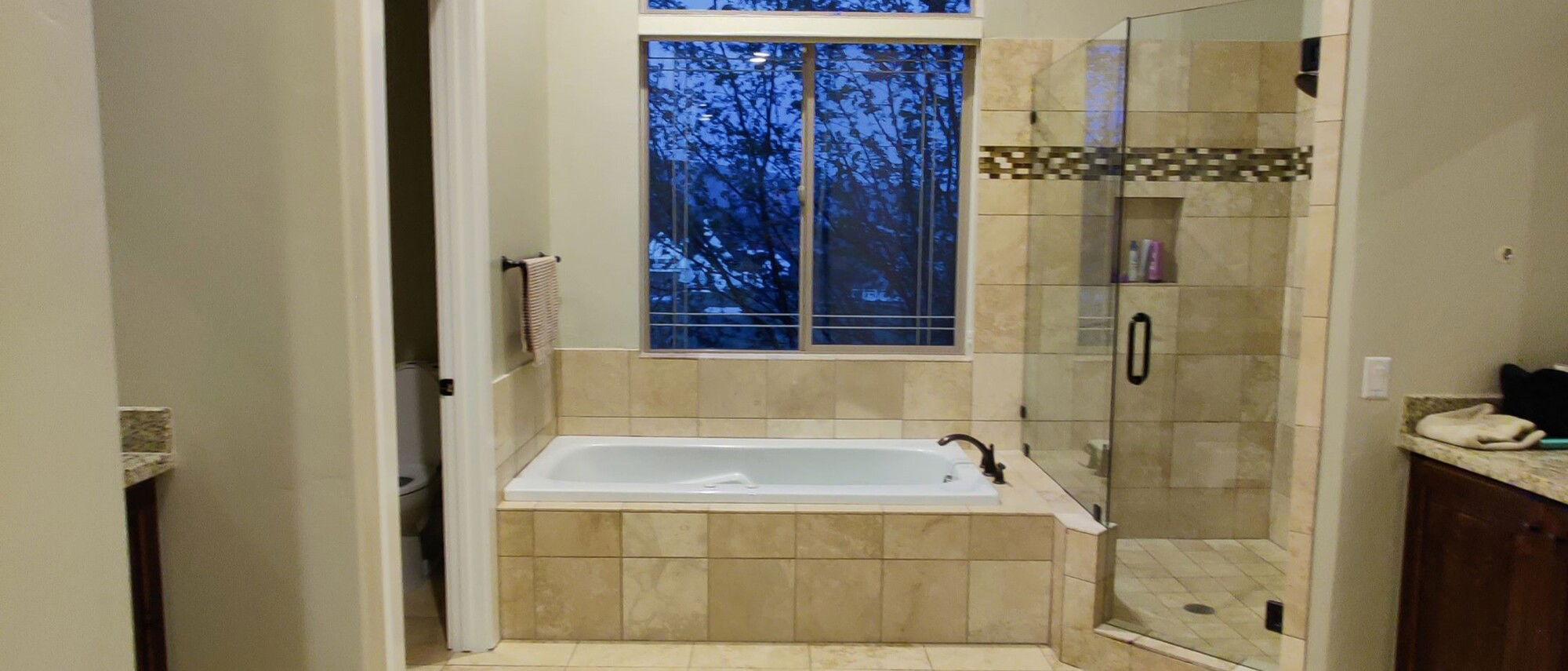 Bold Master Bathroom Design with Accent Walls- Before Photo