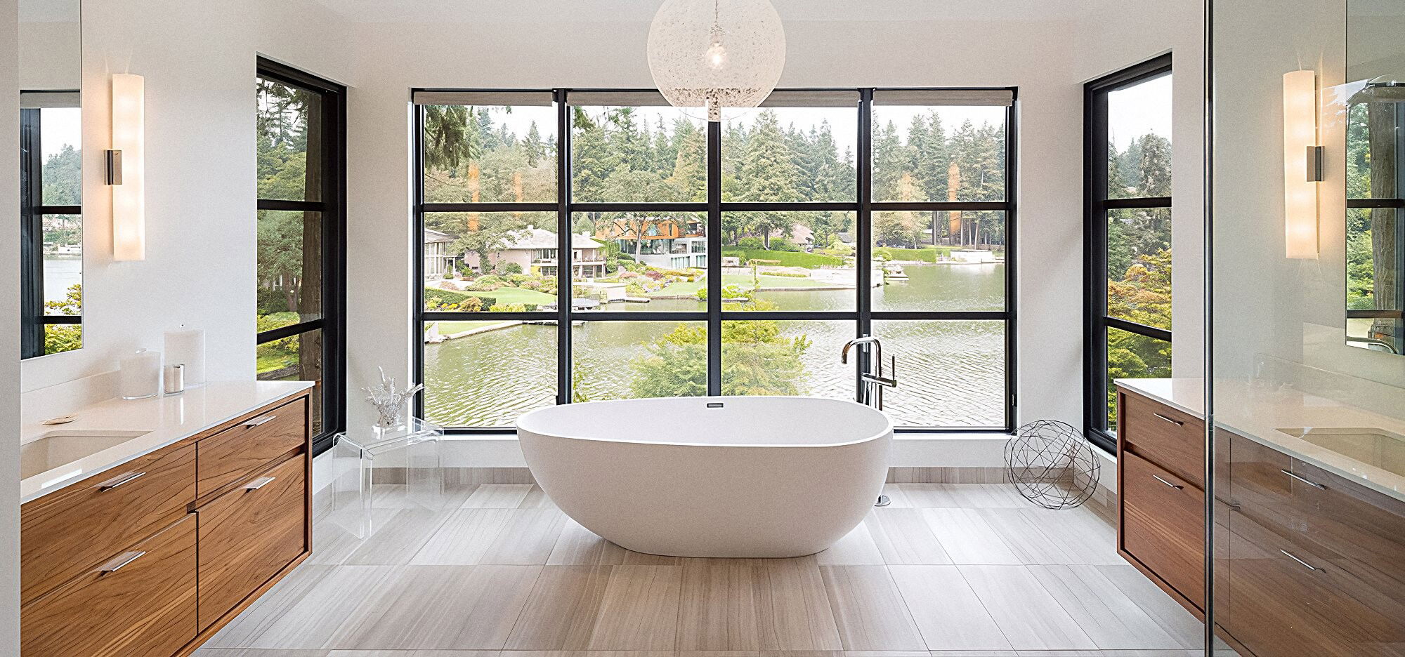 Lake Front Modern Bathroom Renovation