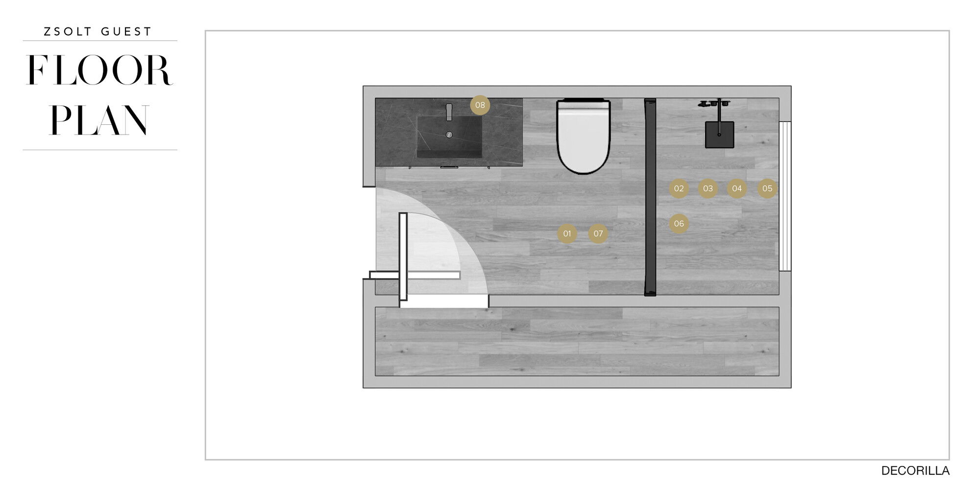 Online Designer Bathroom Floorplan