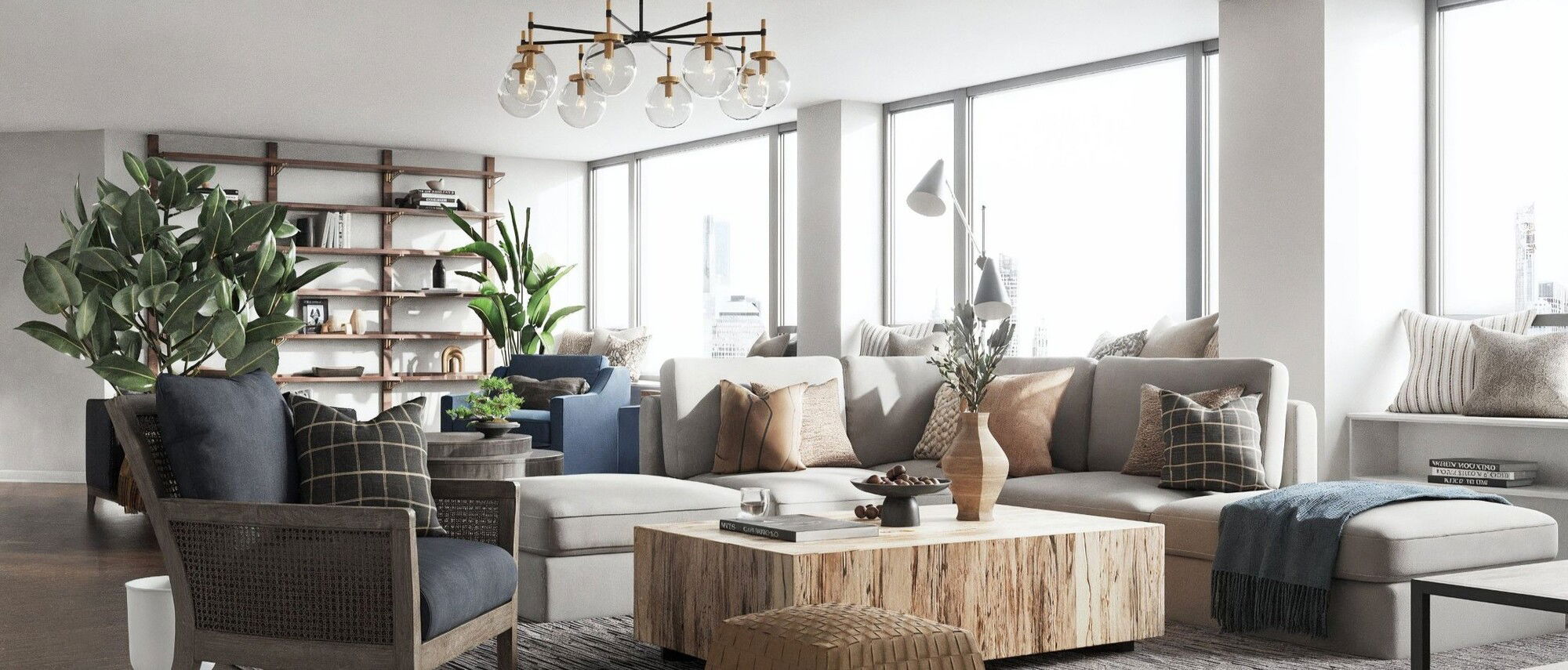 Sophisticated Penthouse Interior Design by affordable Chicago interior designers