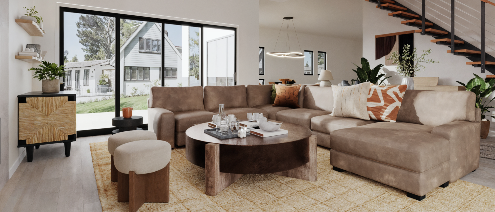 Modern Fresh & Comfortable Nature-Inspired Home- After Rendering