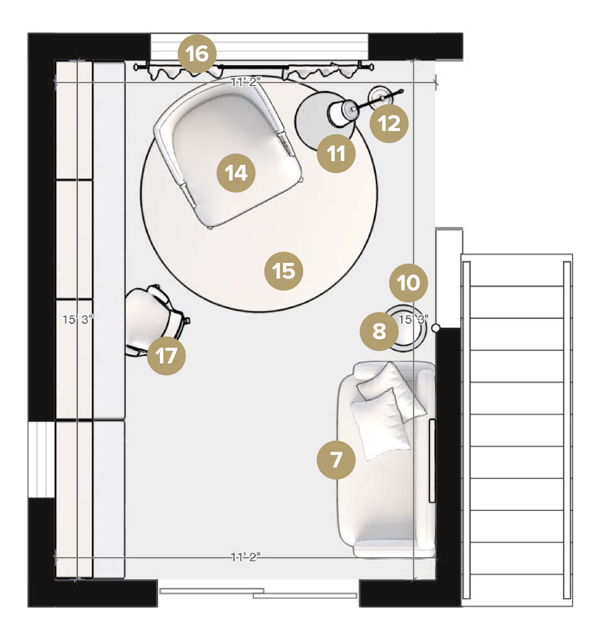 Online Designer Living Room Floorplan