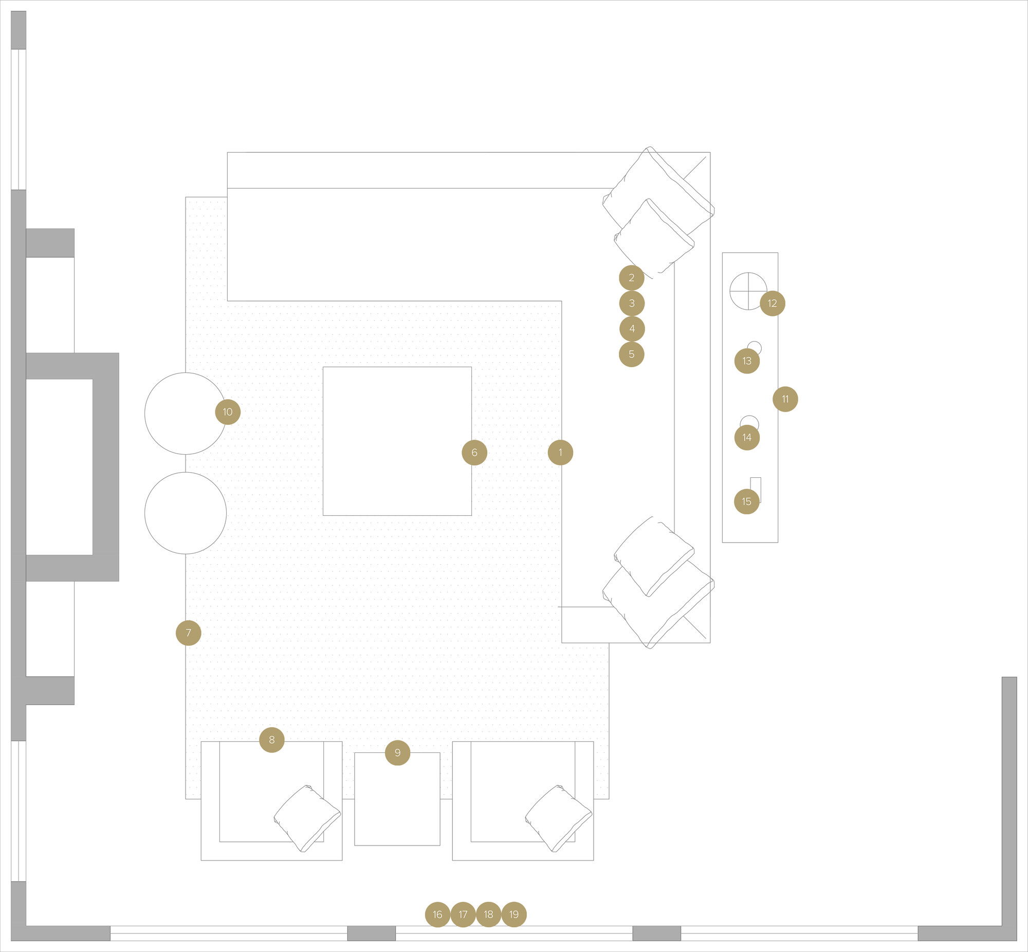 Online Designer Living Room Floorplan