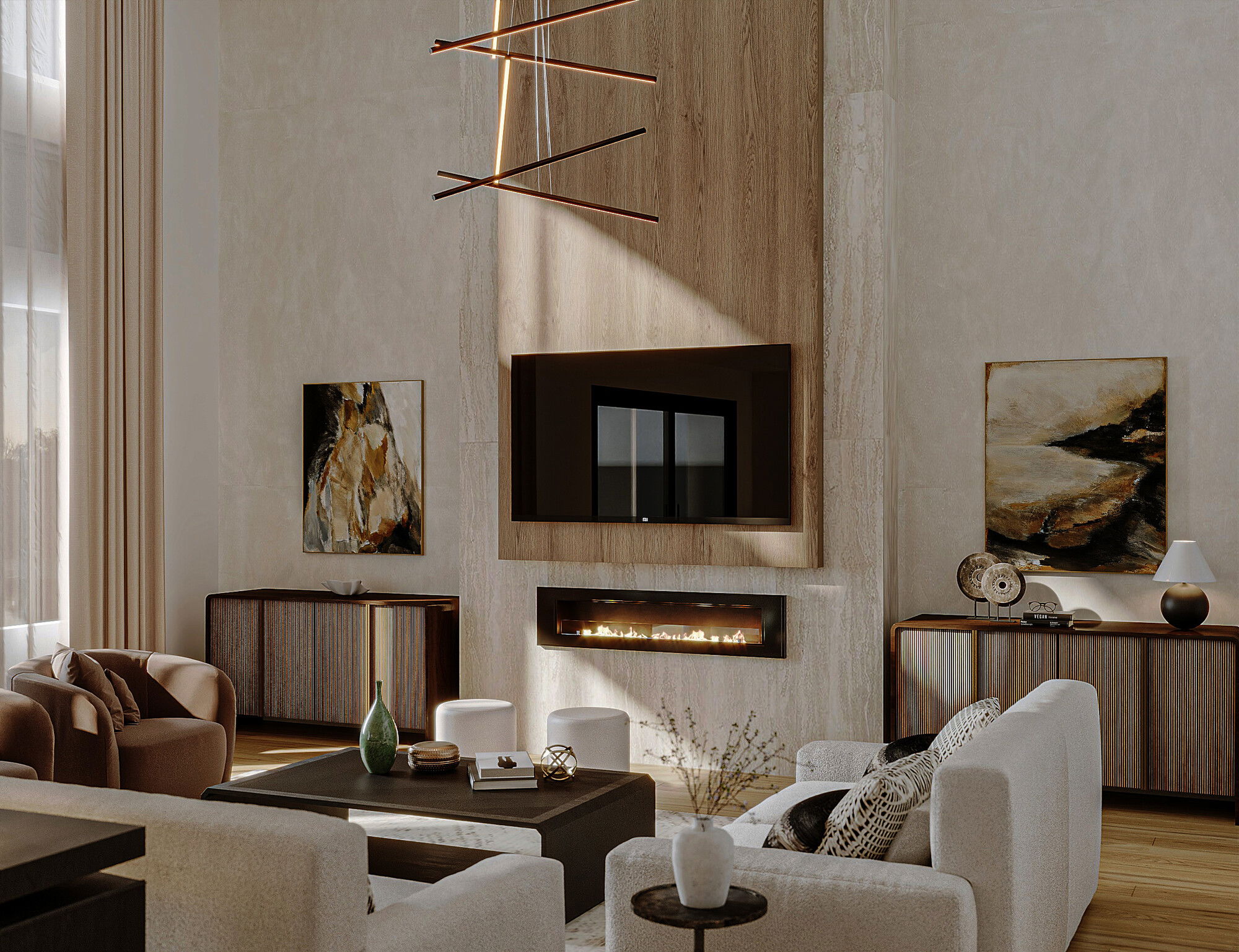 Online Designer Living Room 3D Model 3
