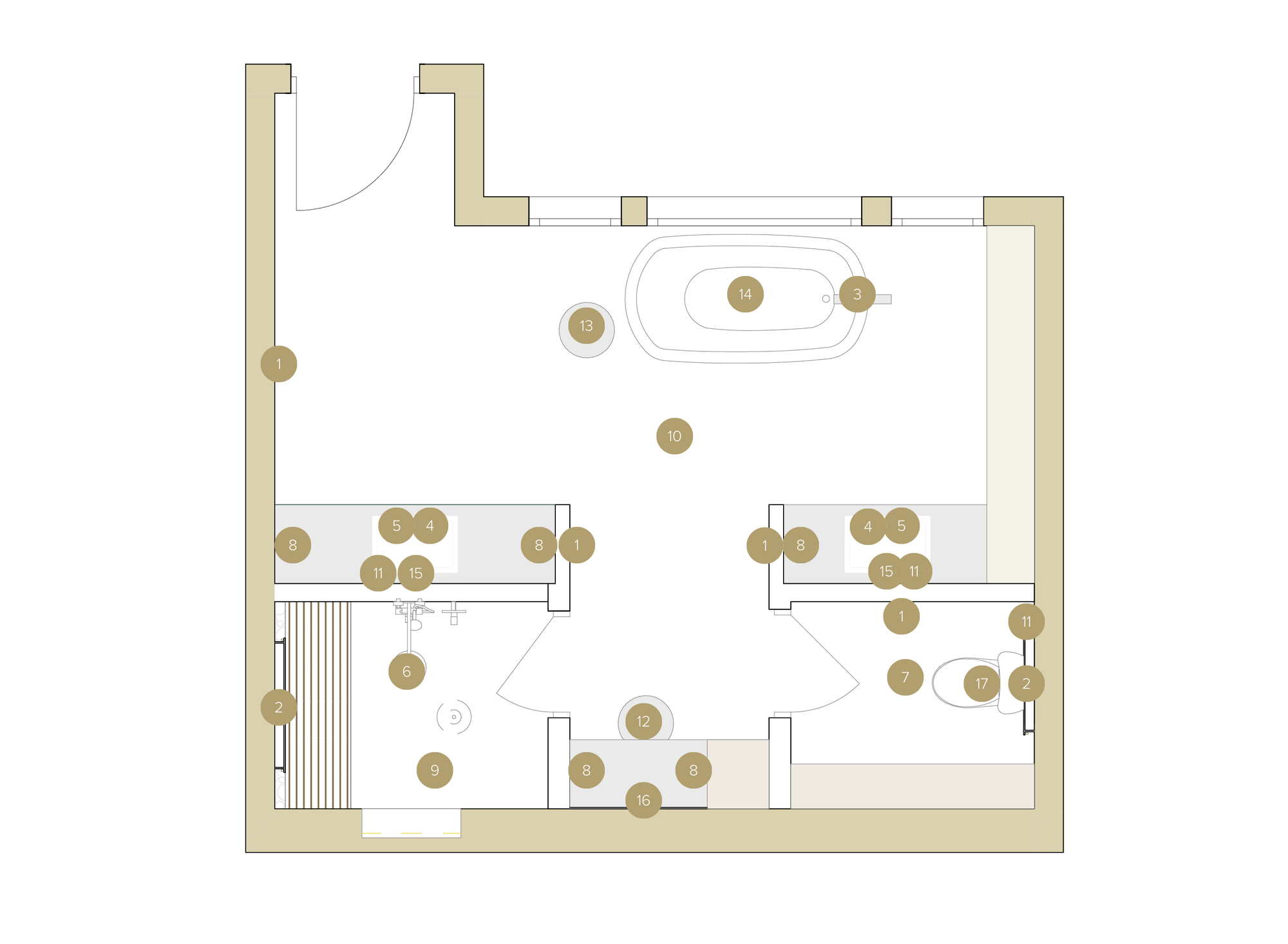 Online Designer Bathroom Floorplan