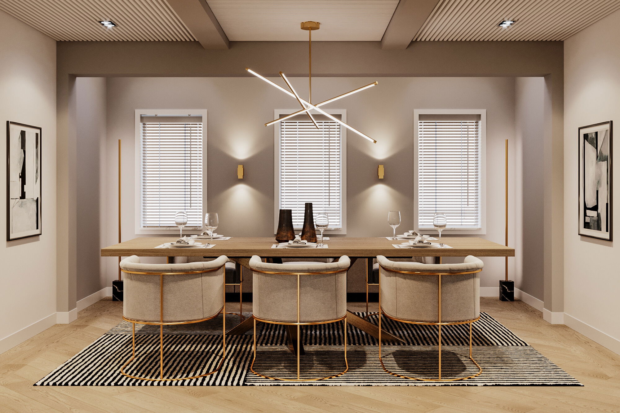 Contemporary Home with Dining Room Design