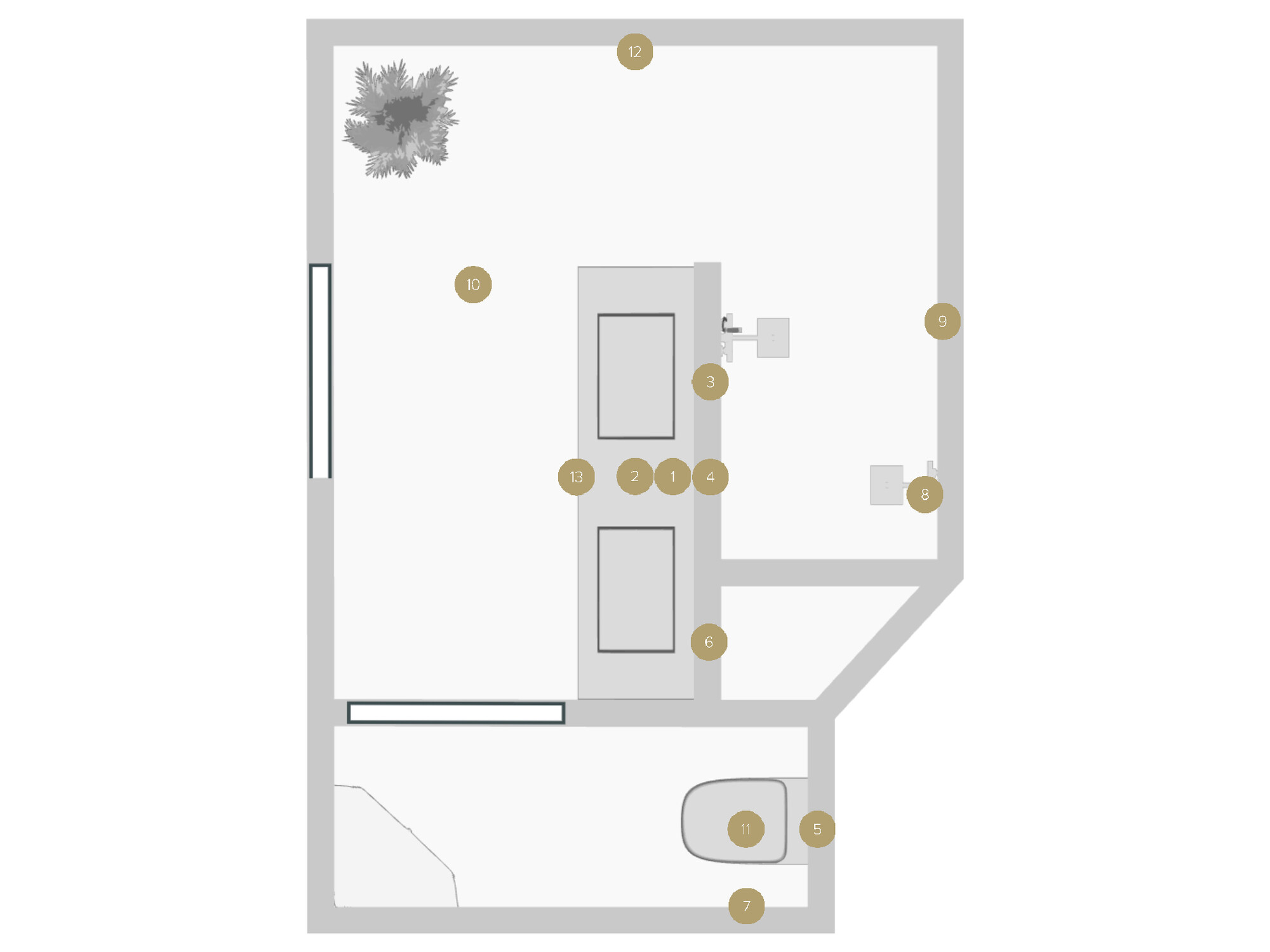 Online Designer Bathroom Floorplan