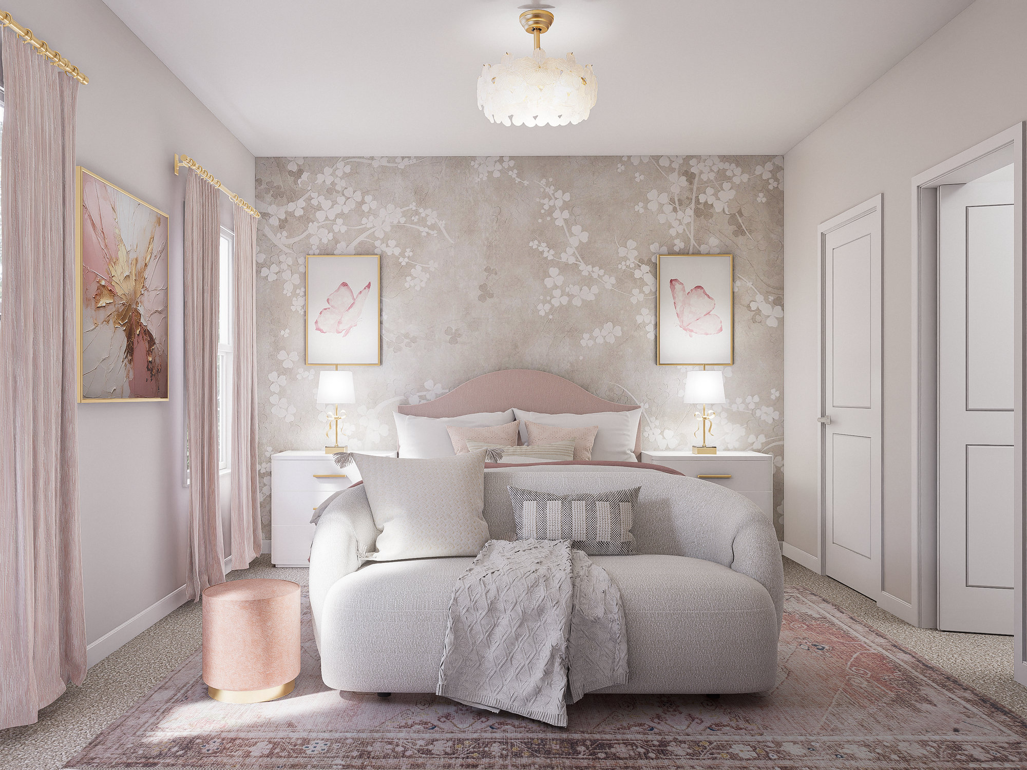 Online Designer Bedroom 3D Model 1