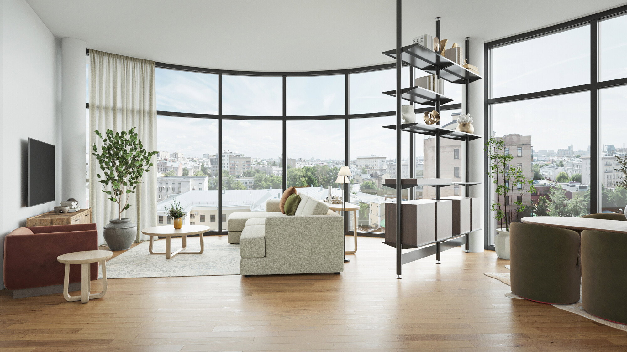 Online Designer Combined Living/Dining 3D Model 2