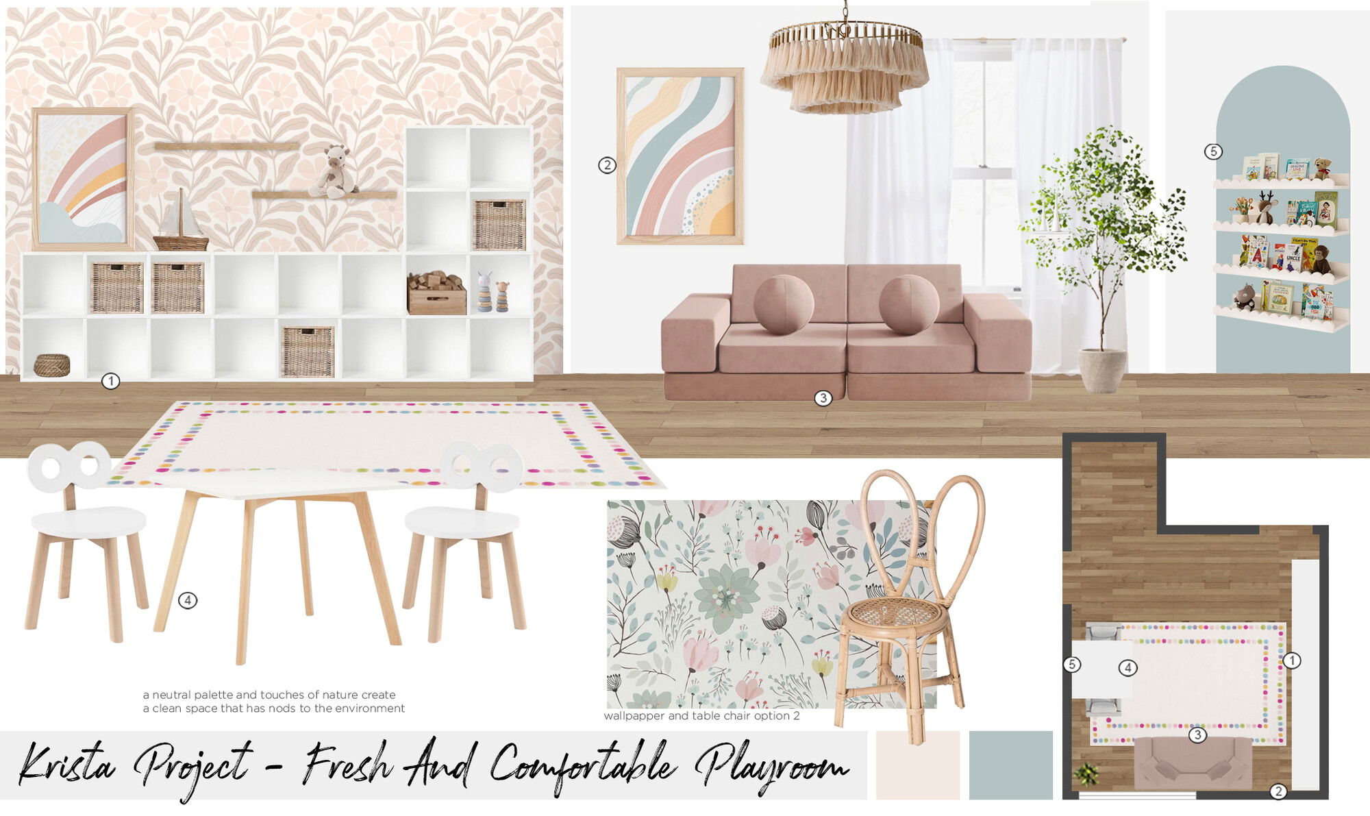 Fresh and Comfortable Playroom Maya M. Moodboard 1 thumb