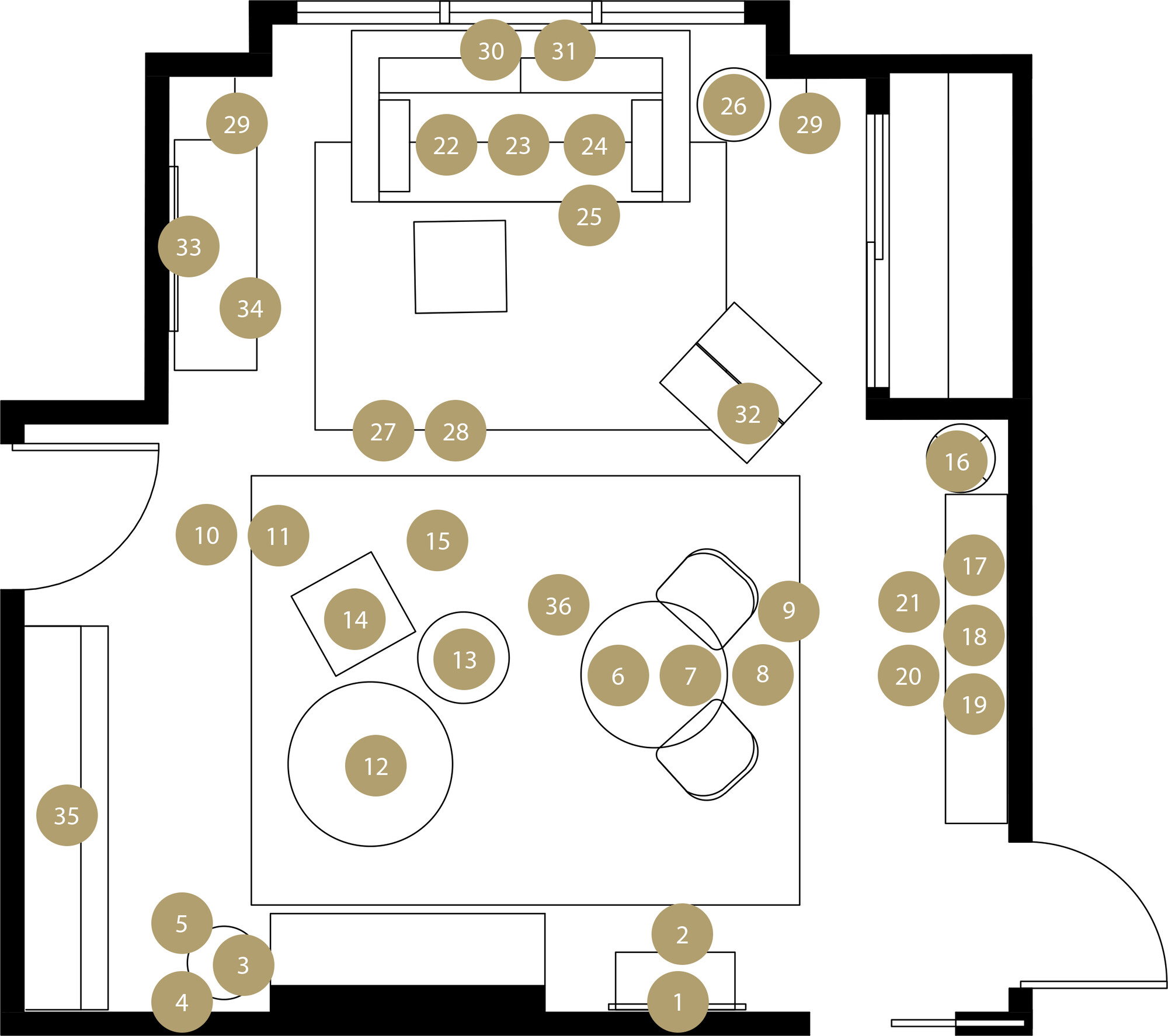 Online Designer Living Room Floorplan