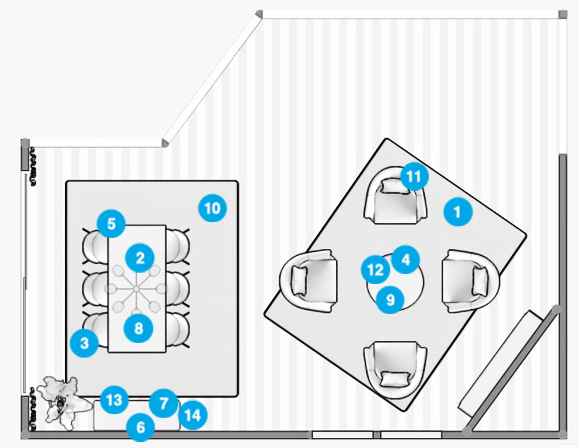 Online Designer Dining Room Floorplan