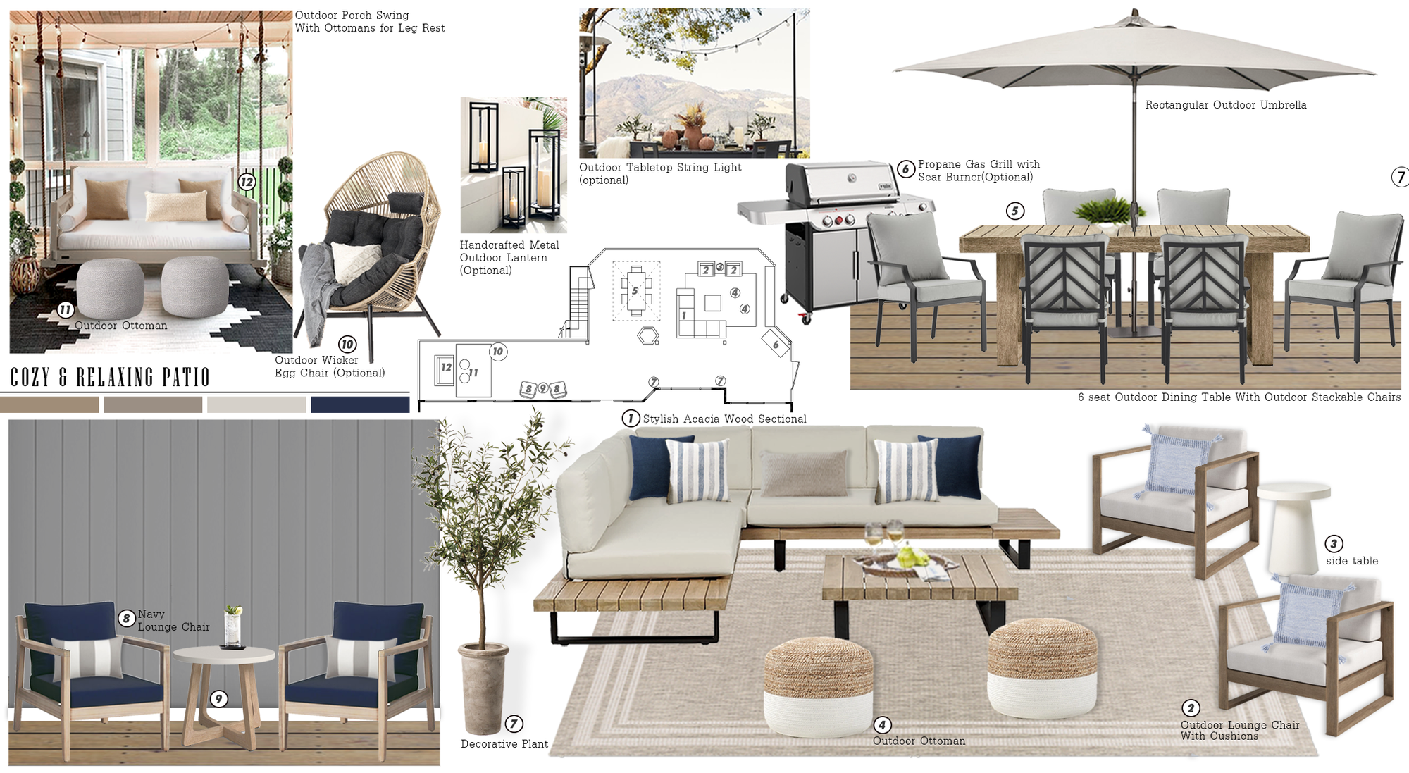 Ideas de Diseño Interior de Patio de Diseñador Online