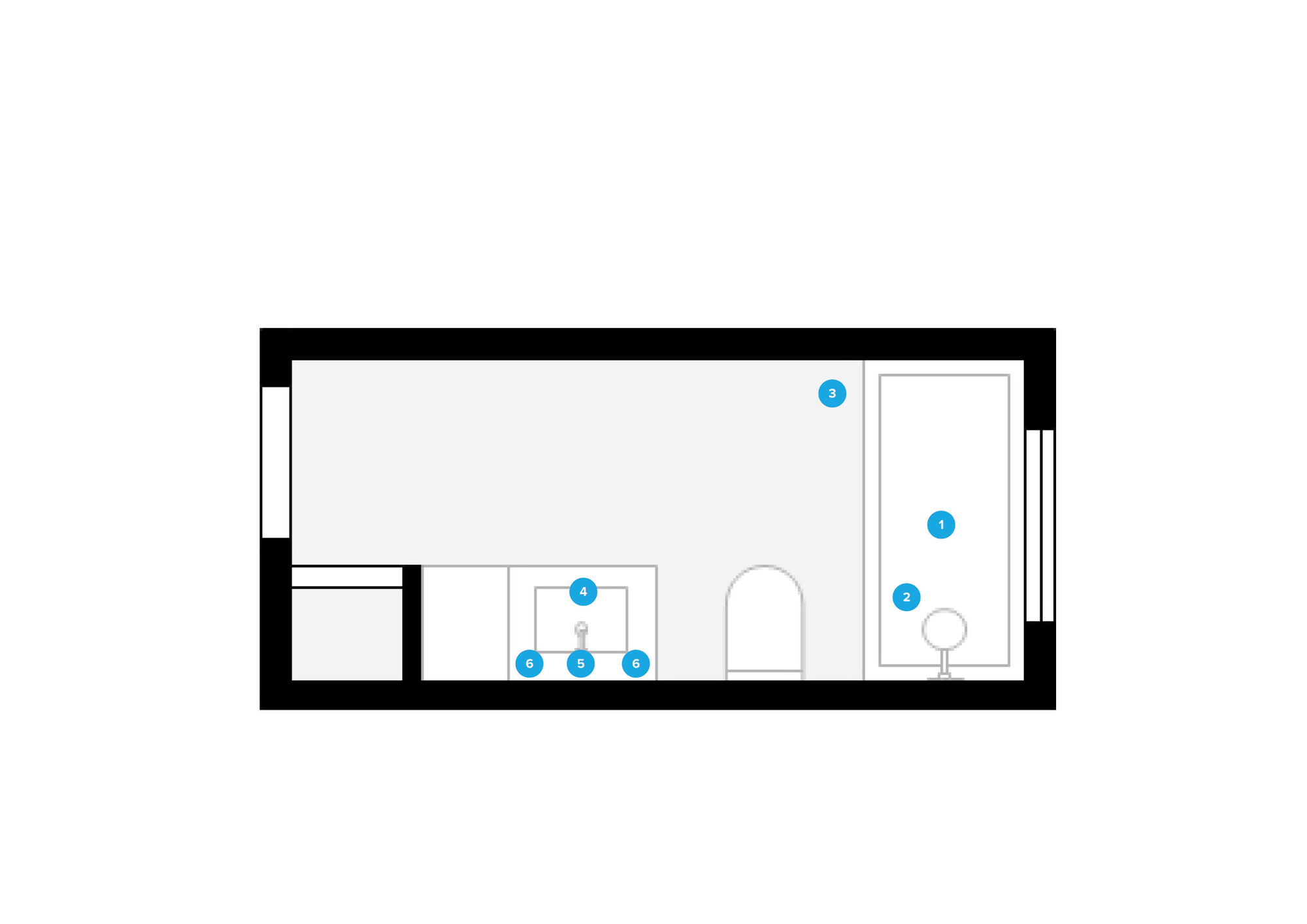 Online Designer Bathroom Floorplan