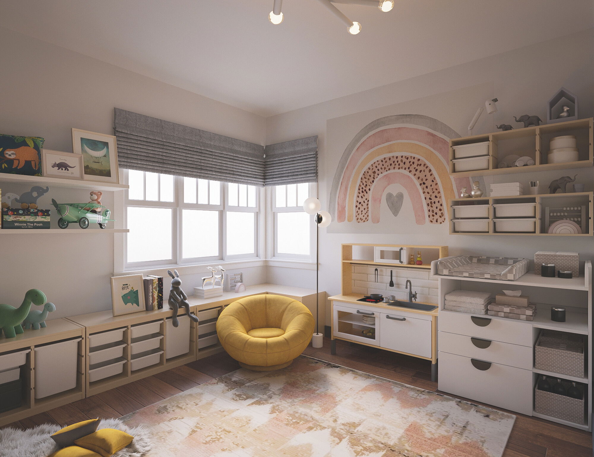 Diseño de Interior de Dormitorio Ecléctico