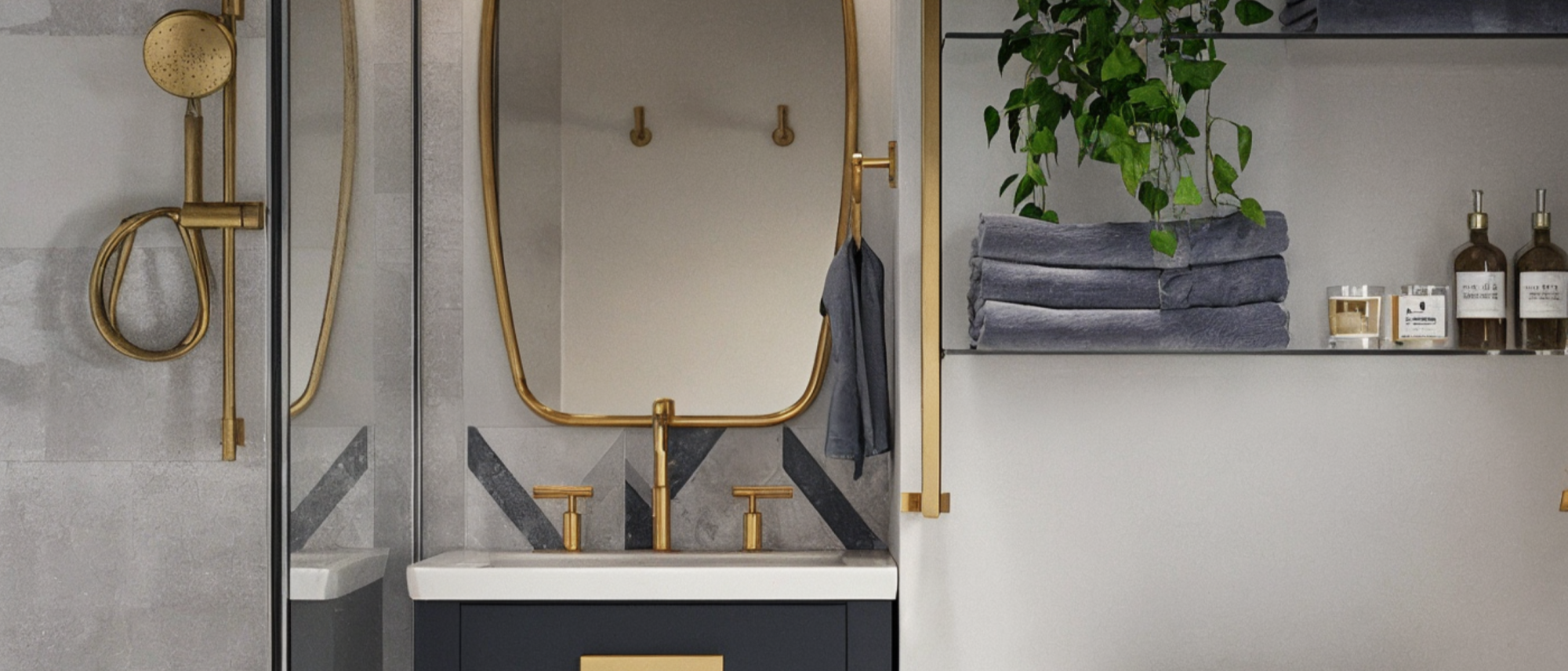Glam Ensuite Guest Bathroom- After Rendering