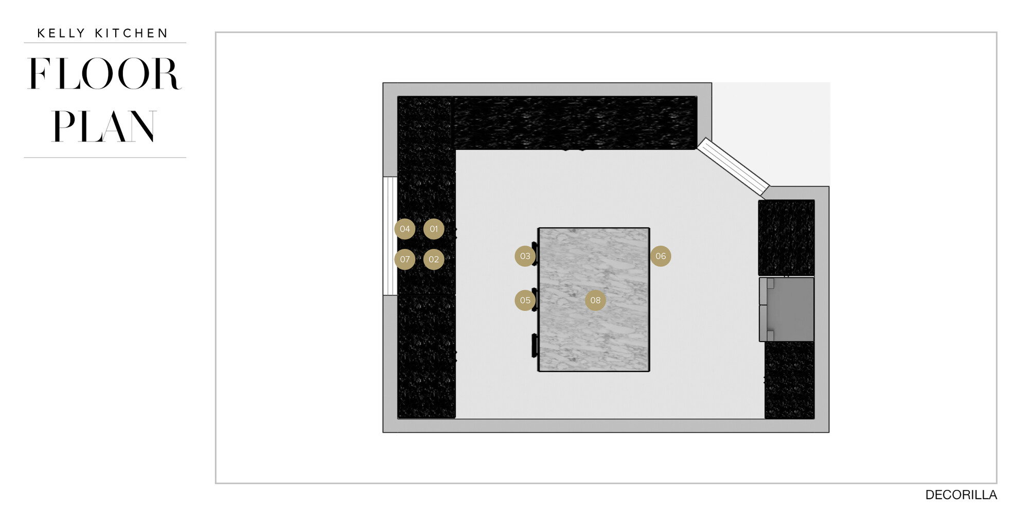 Online Designer Kitchen Floorplan