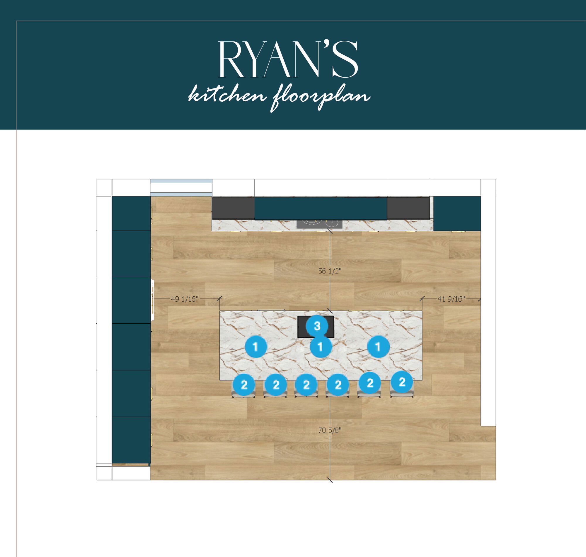Online Designer Kitchen Floorplan