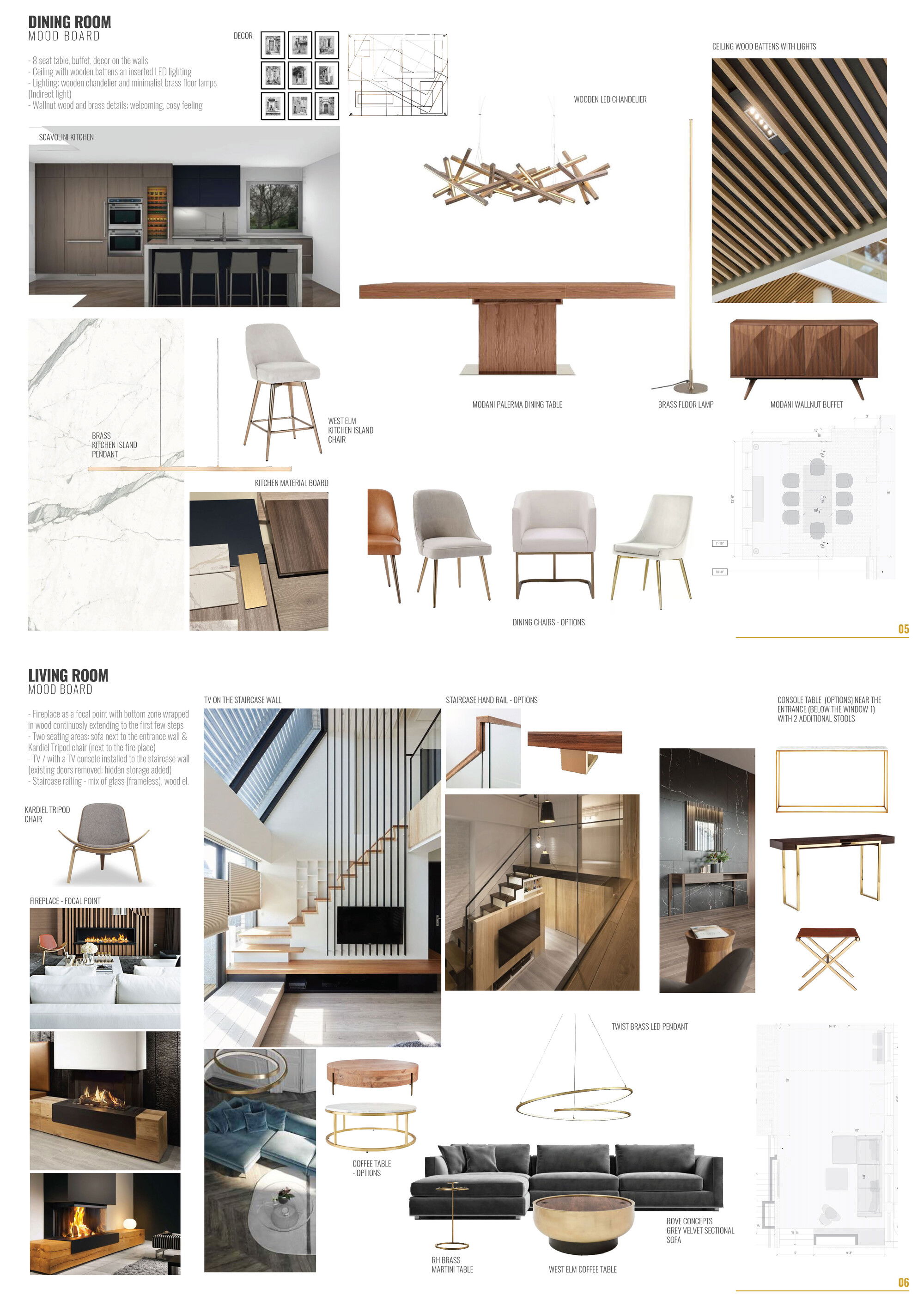 Ideas de Diseño de Interiores Combinadas de Sala-Comedor del Diseñador en Línea