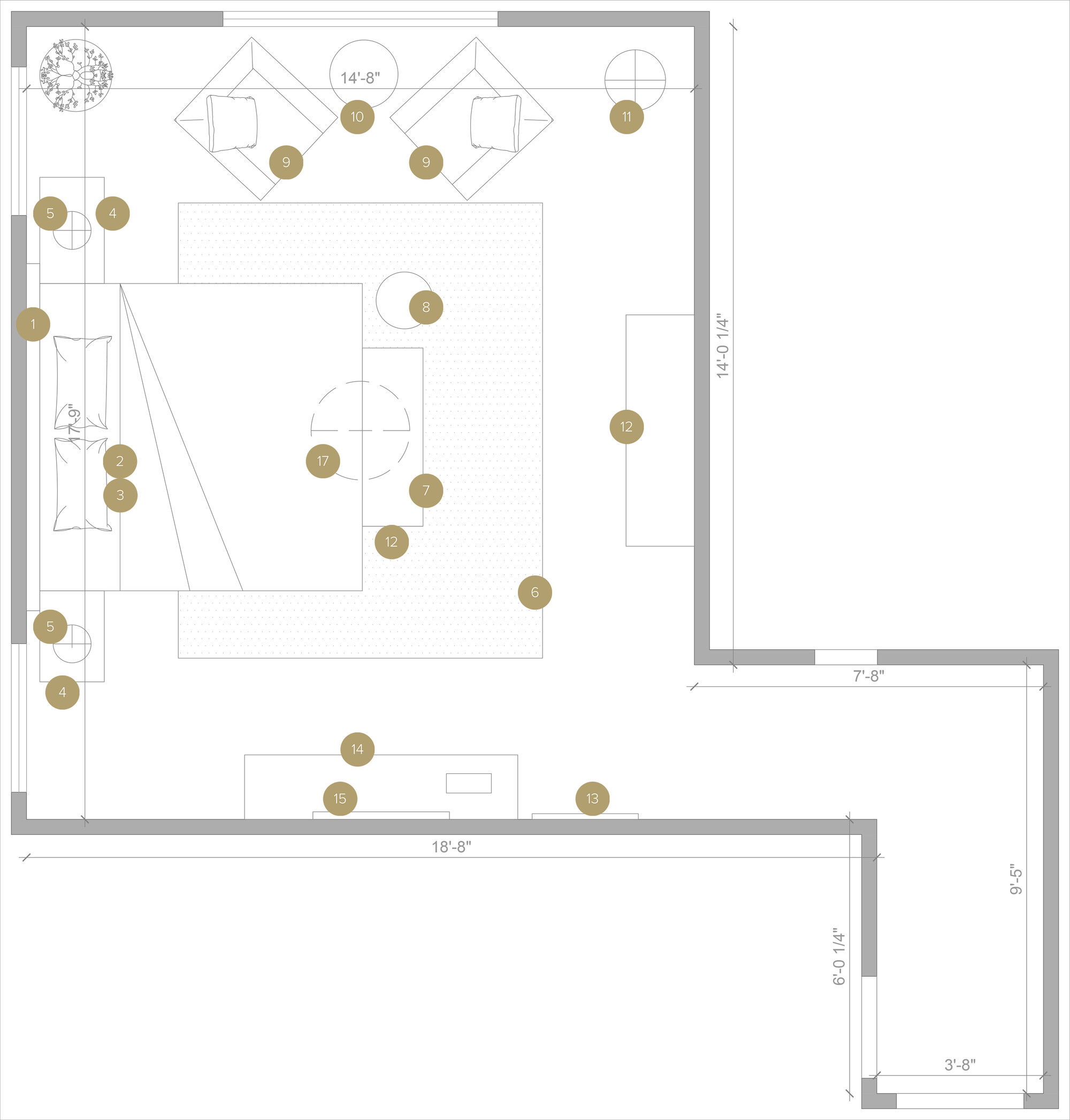 Online Designer Bedroom Floorplan