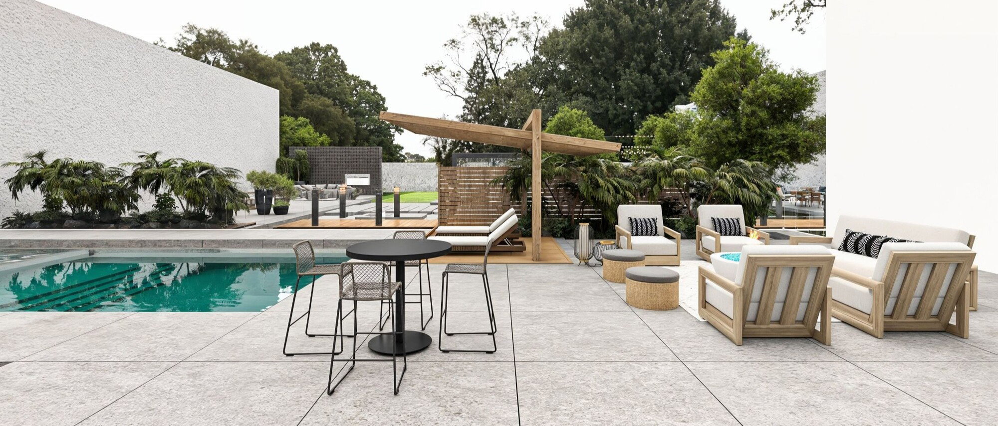 Modern Coastal Patio Design-Kari After Rendering