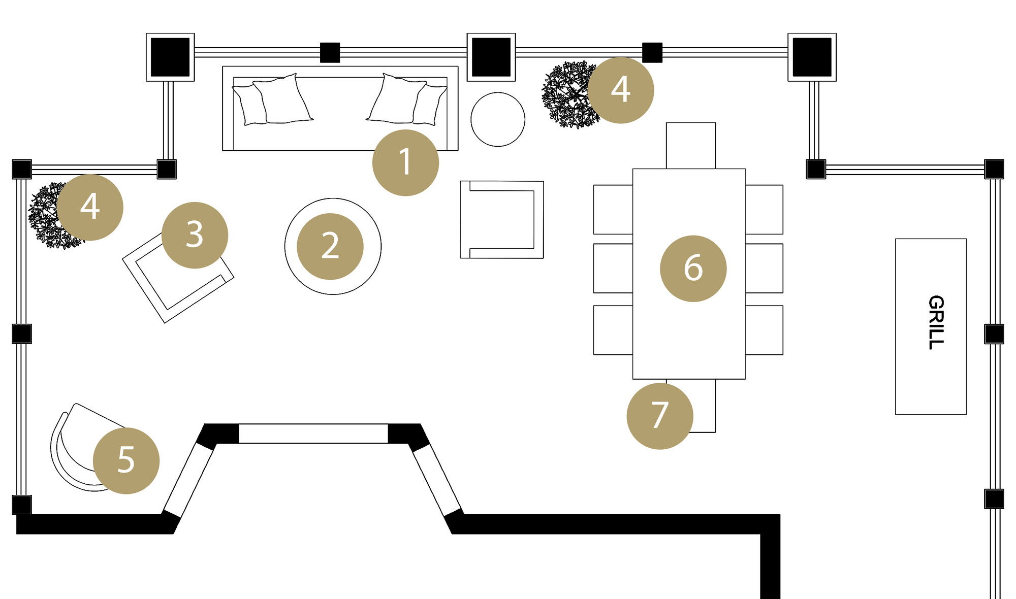Online Designer Patio Floorplan